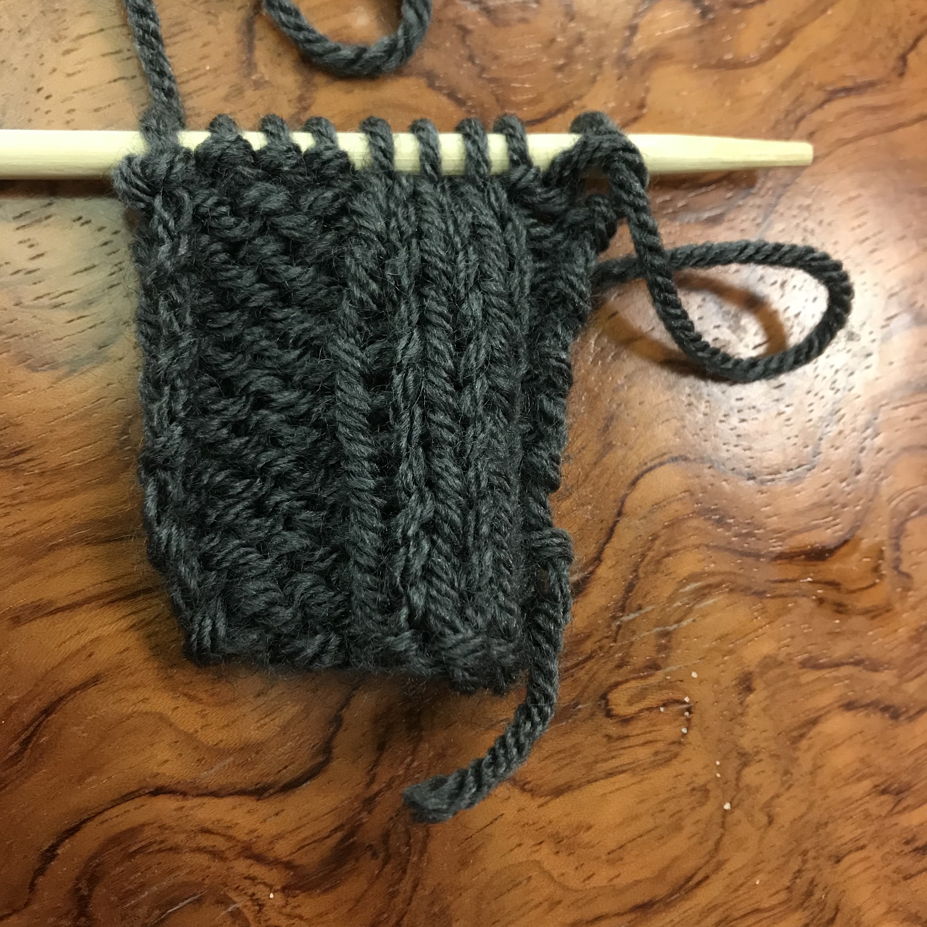 after knitting a row