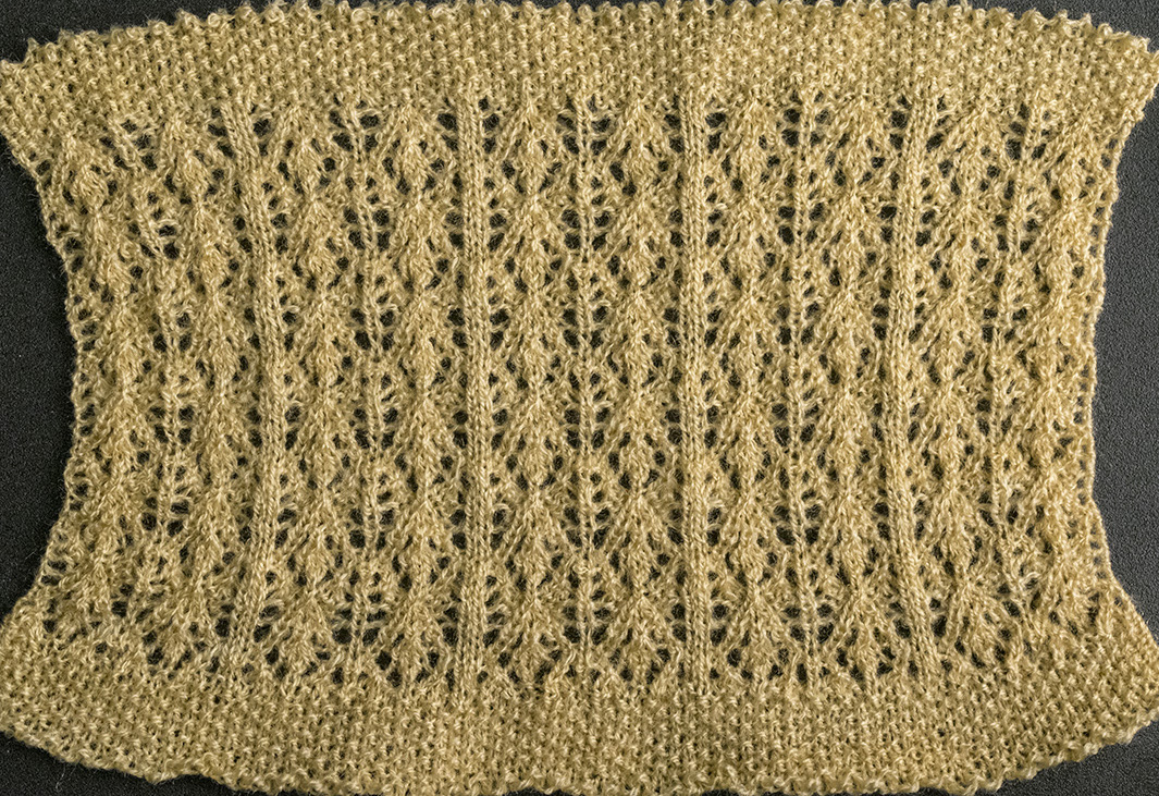 swatch knit with control-stretch-expand transfer plan